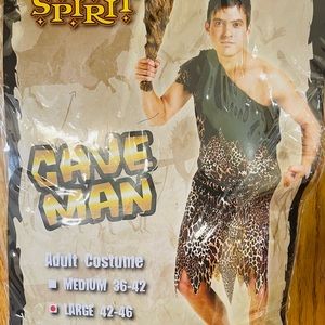 SPIRIT HALLOWEEN Caveman Costume Tunic, Accessories, & Wig